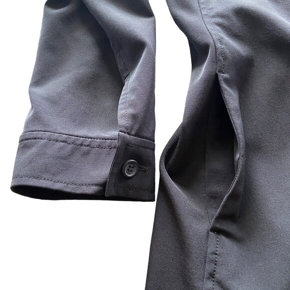 Strenesse Blue Women's Black Button Down Travel Shirt Size 6 Gabriele Strehle - Picture 7 of 10